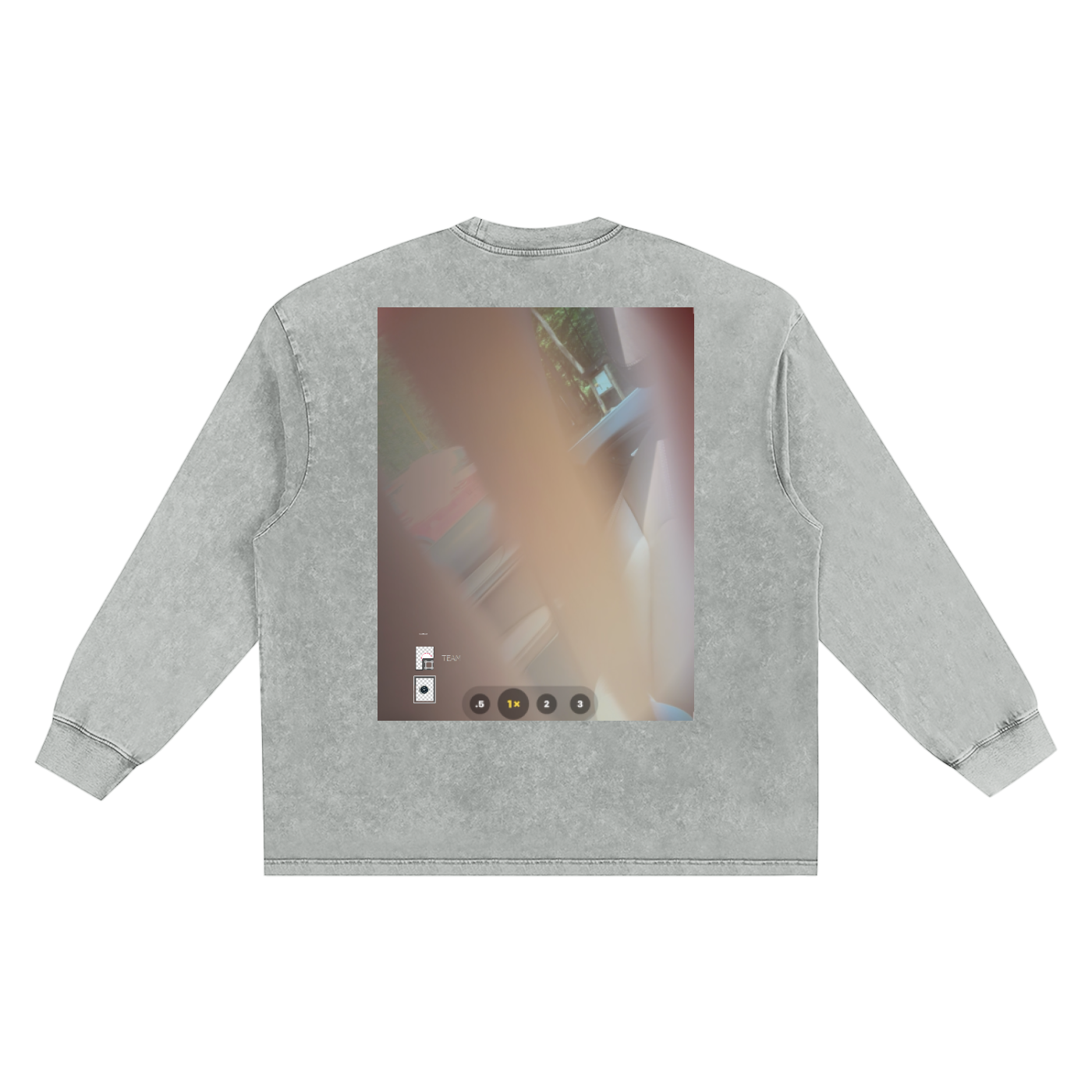 Snow Washed Oversize Long Sleeve T-shirt