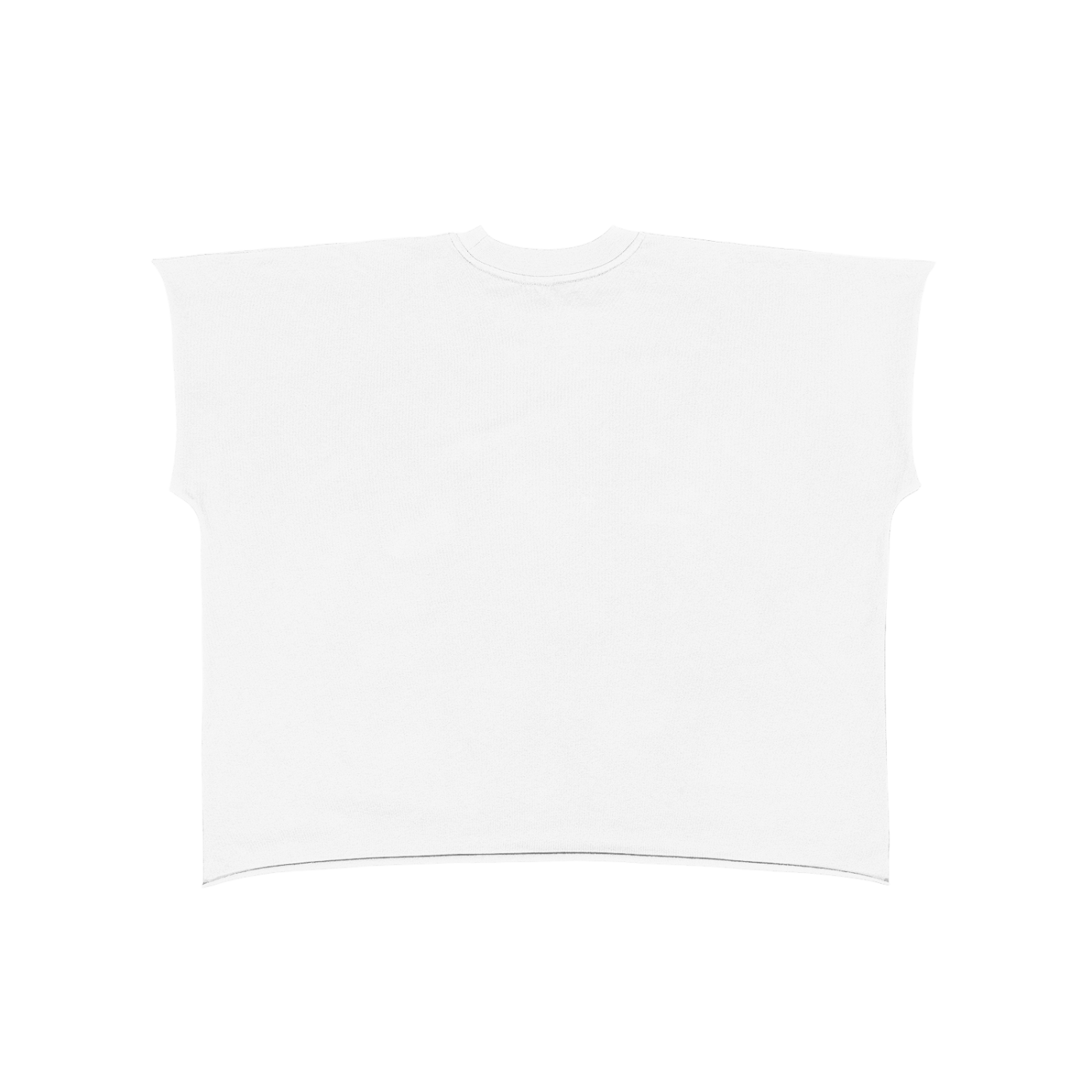 Raw Edge Boxy Non-Shrink T-Shirt