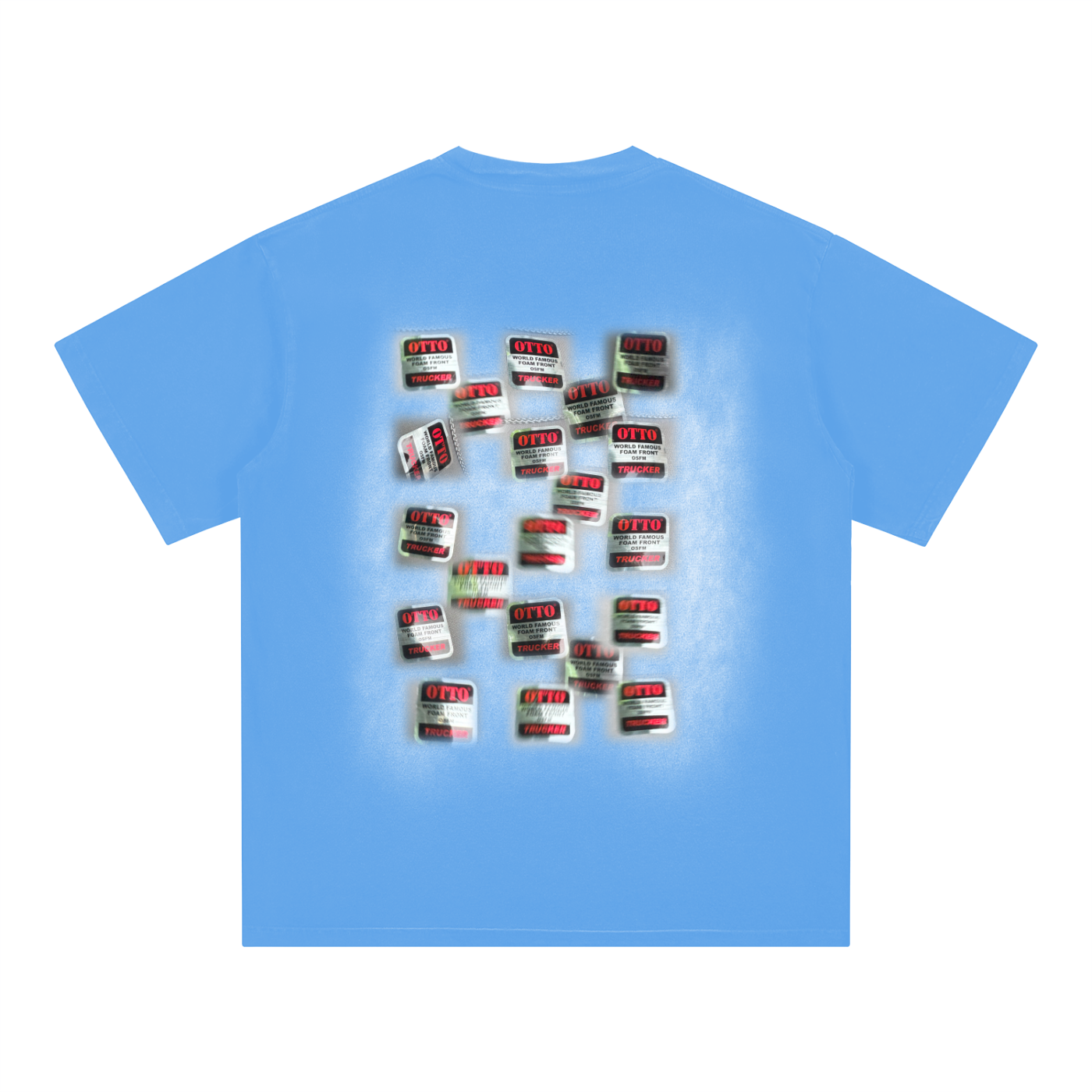 Square Patch Monkey Washed Drop Shoulder T-Shirt - 250 GSM