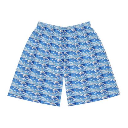 Copy of Plaid Aqua Basketball Shorts — Vibrant All-Over-Print Athletic Shorts