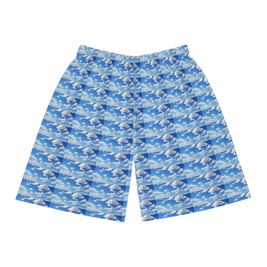 Copy of Plaid Aqua Basketball Shorts — Vibrant All-Over-Print Athletic Shorts