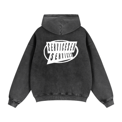 +33 6-17 Zip-Through Boxy Fleece Hoodie