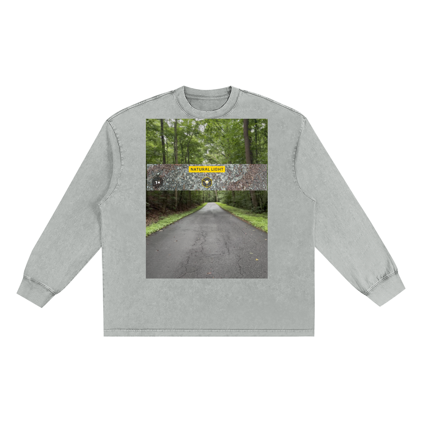 Snow Washed Oversize Long Sleeve T-shirt