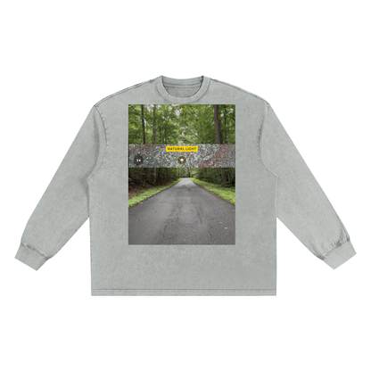 Snow Washed Oversize Long Sleeve T-shirt