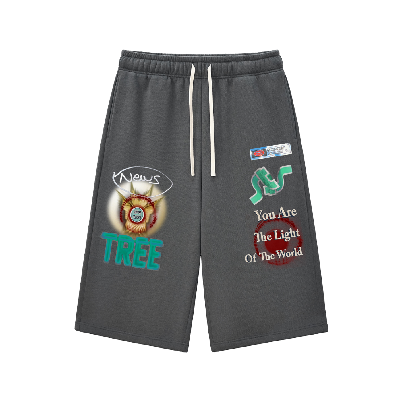 Relaxed Drawstring 3/4 Sweatpants