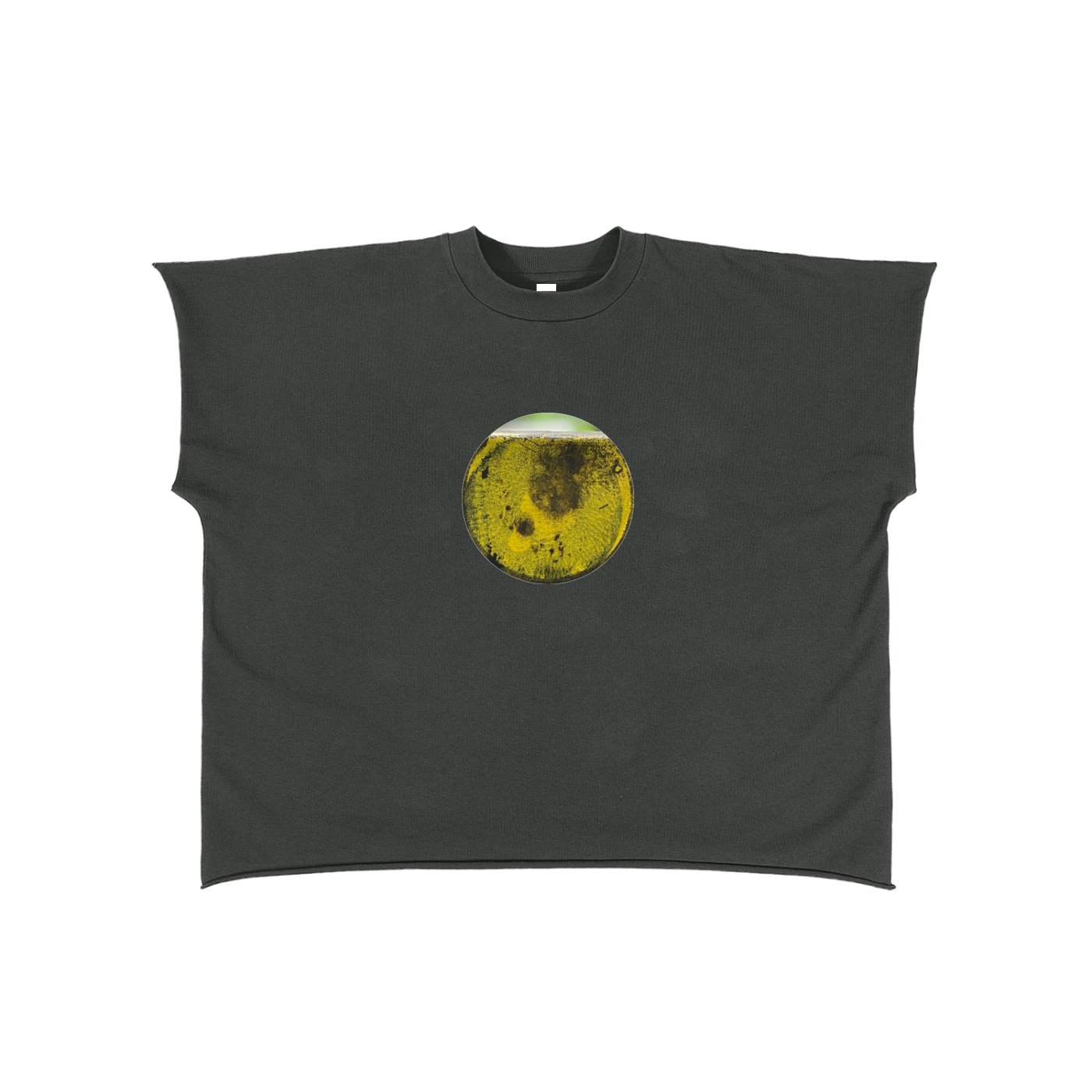 Raw Edge Boxy Non-Shrink T-Shirt