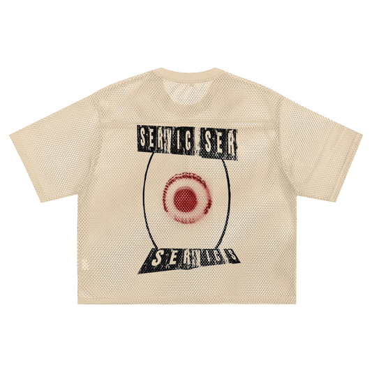 +33 6-17 See-through Boxy Net T-shirt