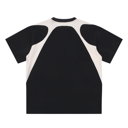 Contrast Panel Cotton T-Shirt