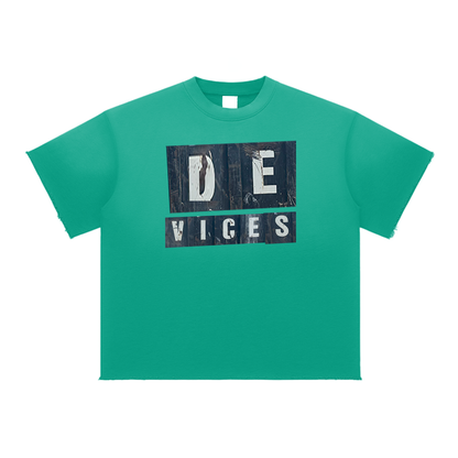 +33 6-17 Sun Fade Raw Edge T-Shirt