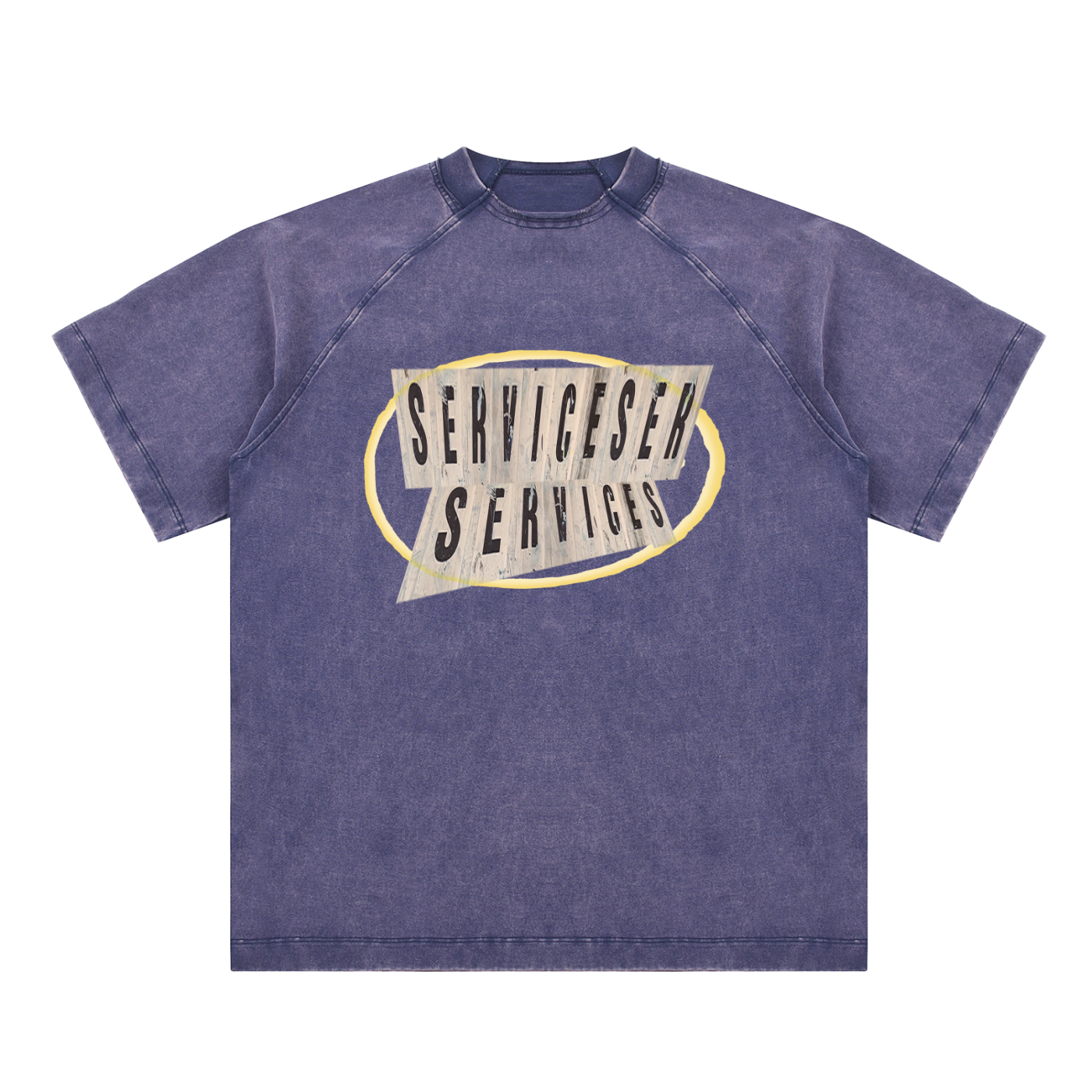 +33 6-17 Vintage Washed Raglan Cotton T-Shirt