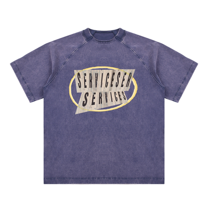 +33 6-17 Vintage Washed Raglan Cotton T-Shirt