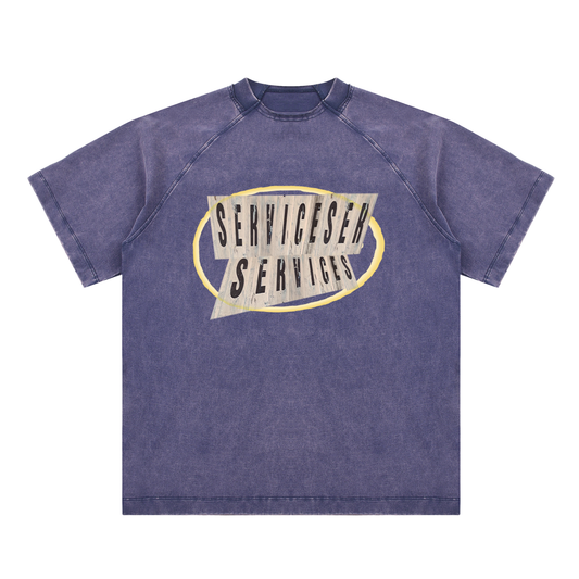 +33 6-17 Vintage Washed Raglan Cotton T-Shirt