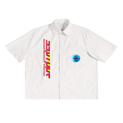 Oversized Vertical Stripe Boxy Shirt