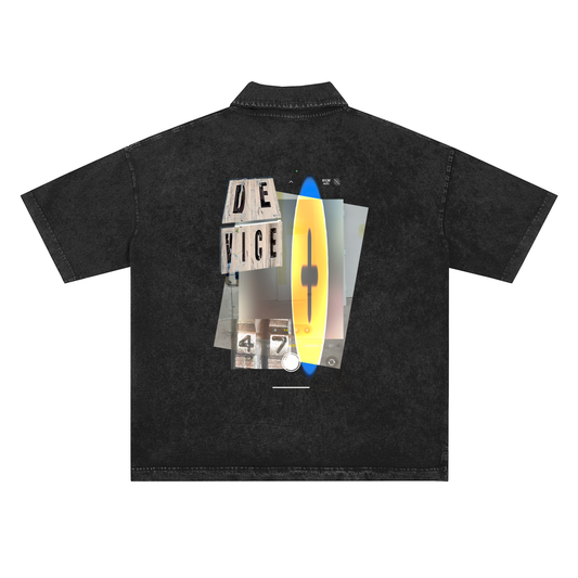 +33 6-17 Heavyweight Snow-Washed Polo T-Shirt