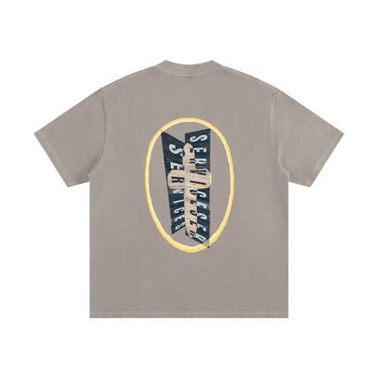 +33 6-17 Heavyweight Vintage Washed Frayed T-Shirt