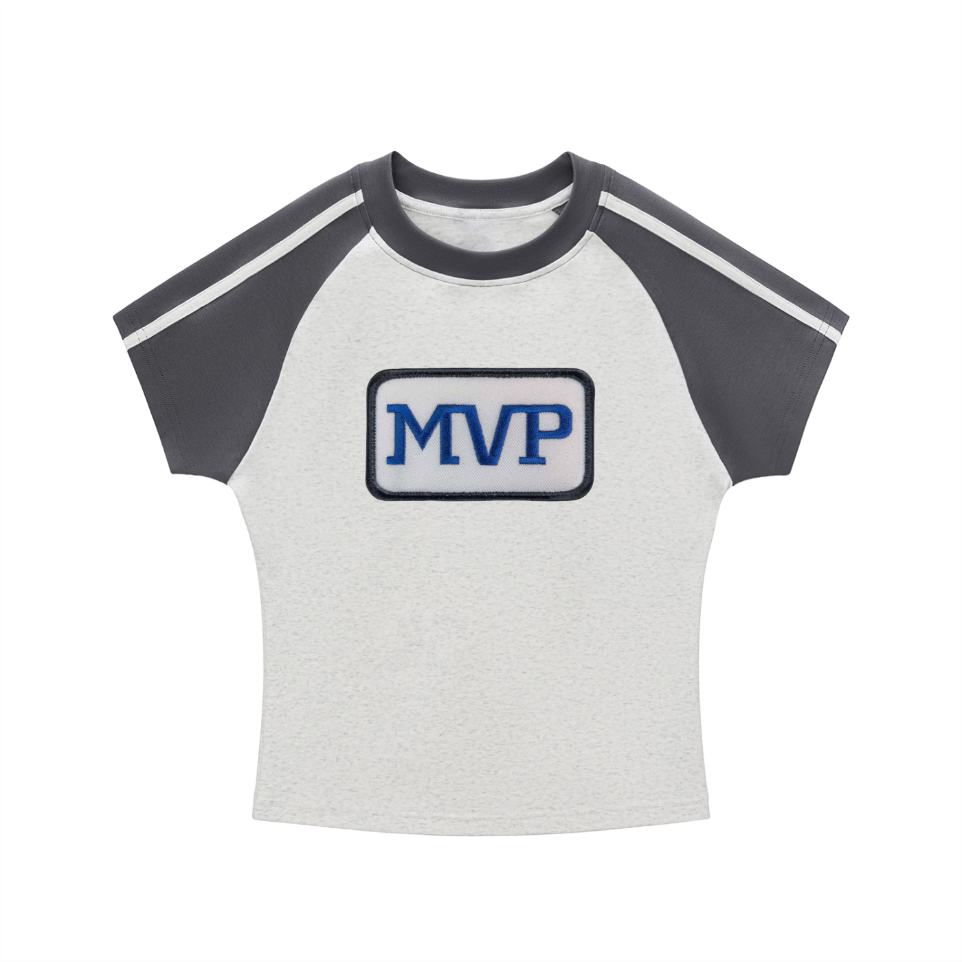 Contrast Stripes Bodycon Raglan  Sleeve T-Shirt