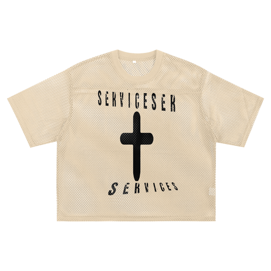 +33 6-17 See-through Boxy Net T-shirt