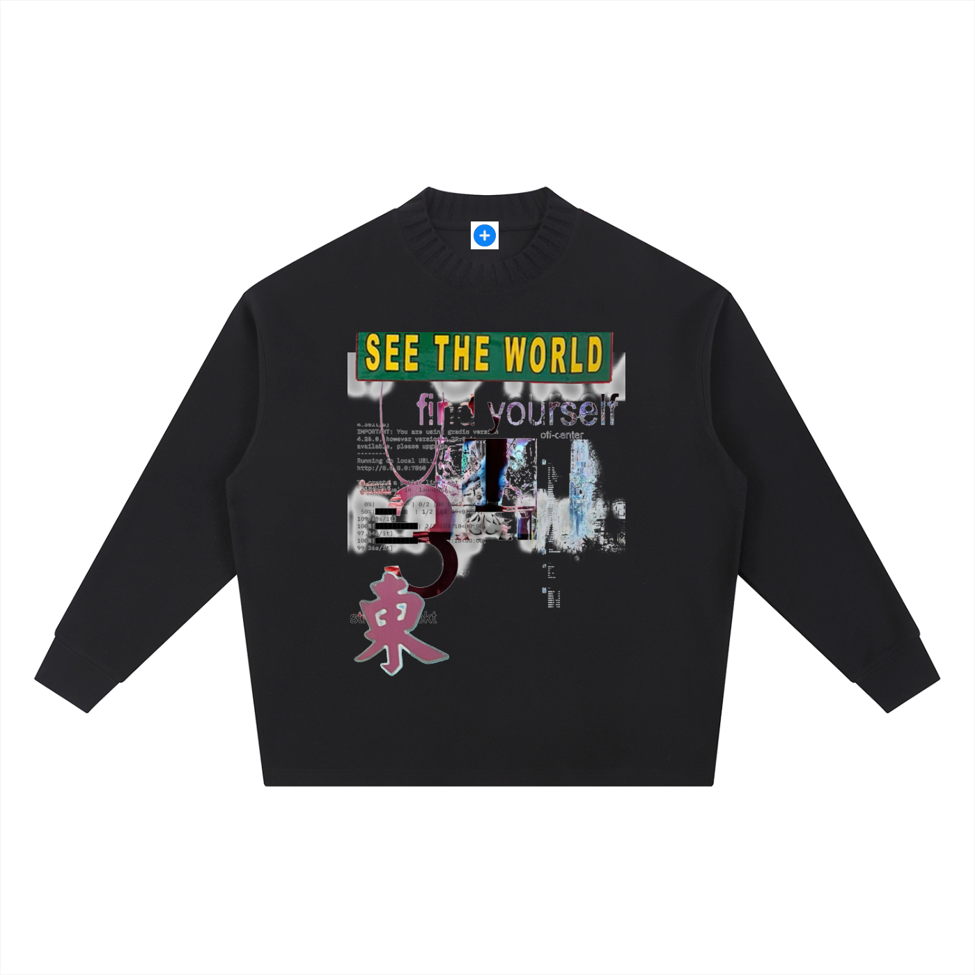 Knitted Round Neck Oversize Sweatshirt