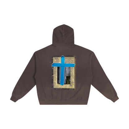 Hand-Frayed Sunfade Zip Hoodie