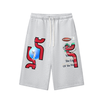 Relaxed Drawstring 3/4 Sweatpants