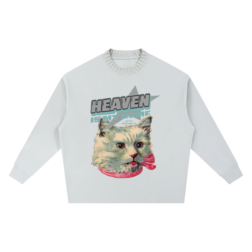 Knitted Round Neck Oversize Sweatshirt