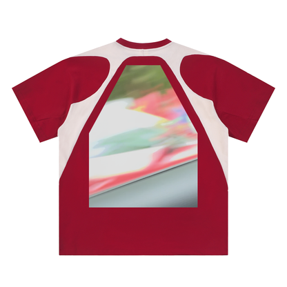 Contrast Panel Cotton T-Shirt