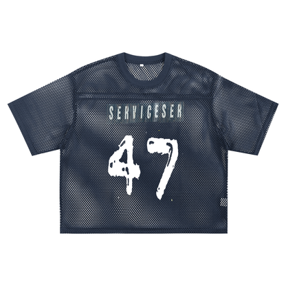 +33 6-17 See-through Boxy Net T-shirt