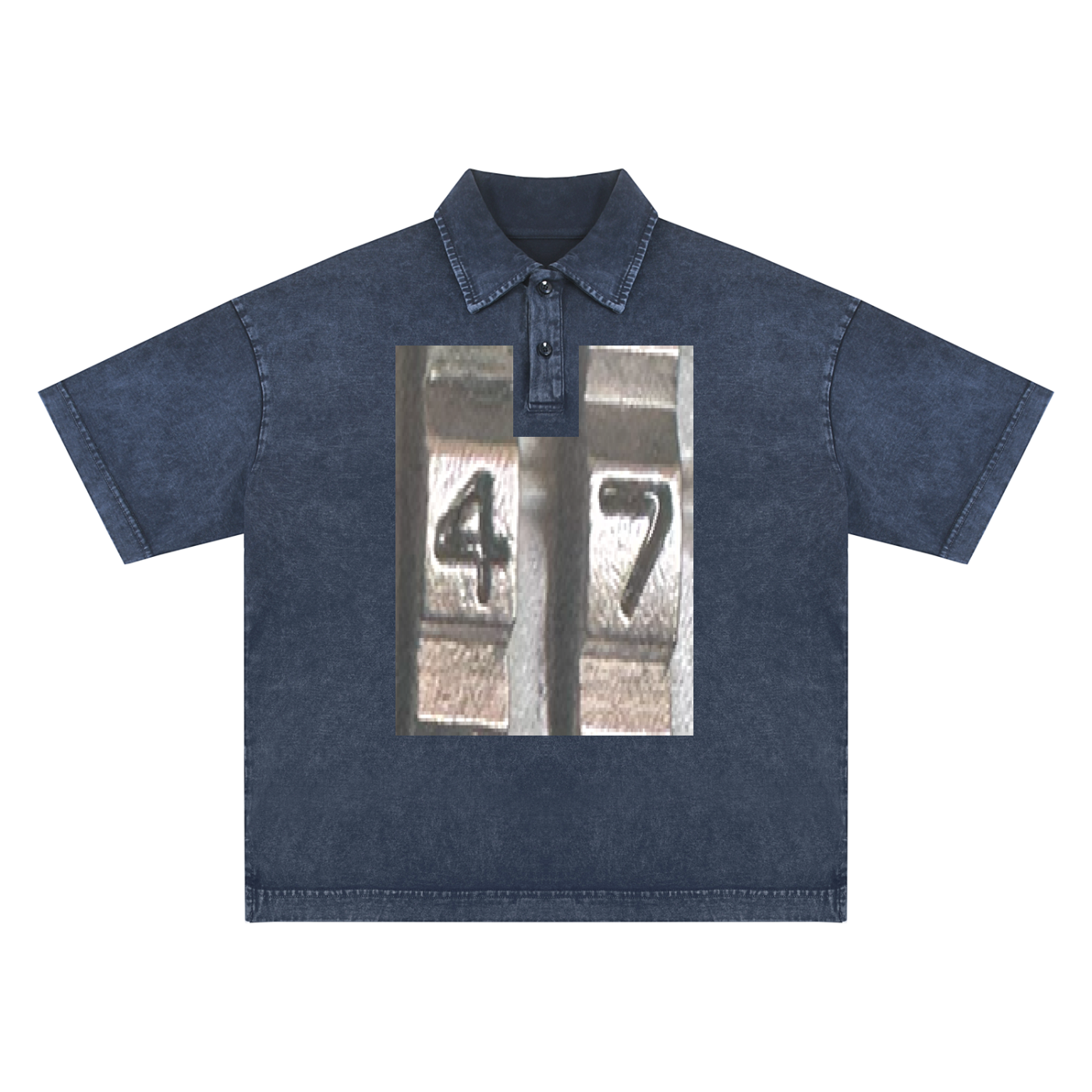 +33 6-17 Heavyweight Snow-Washed Polo T-Shirt