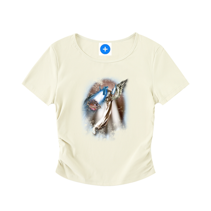 Ruched Bodycon Crop Top