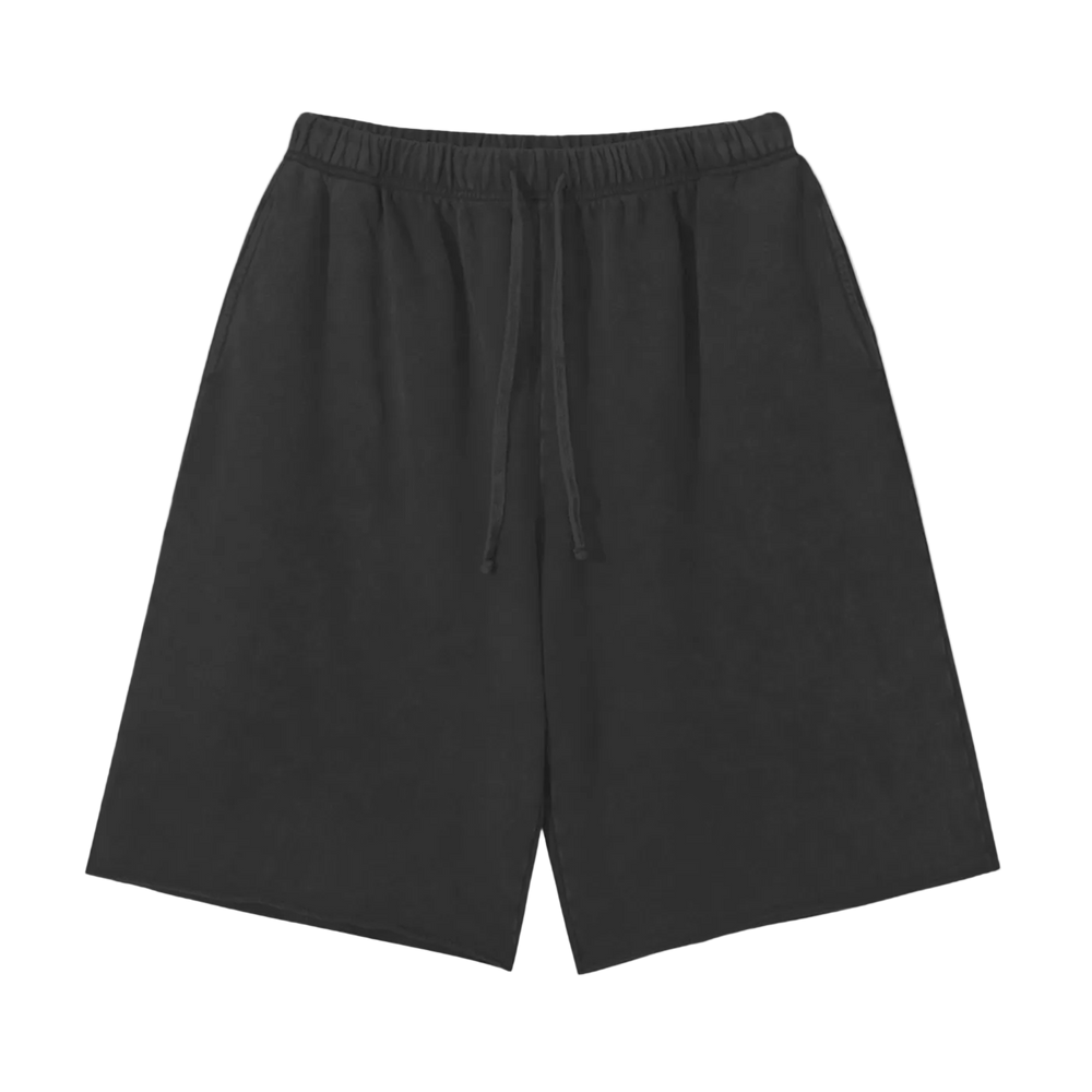 Snow Washed Raw Hem Shorts