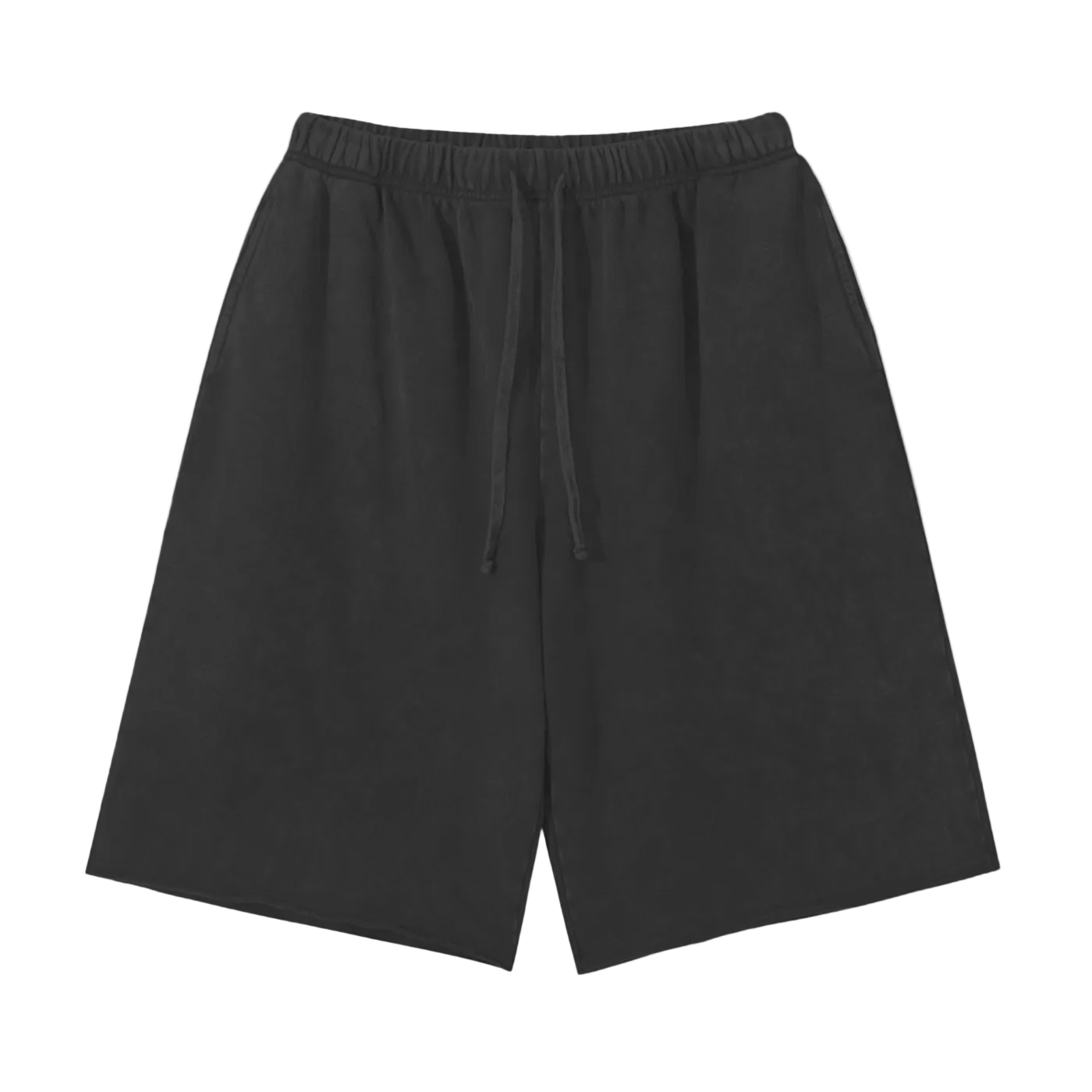 Snow Washed Raw Hem Shorts