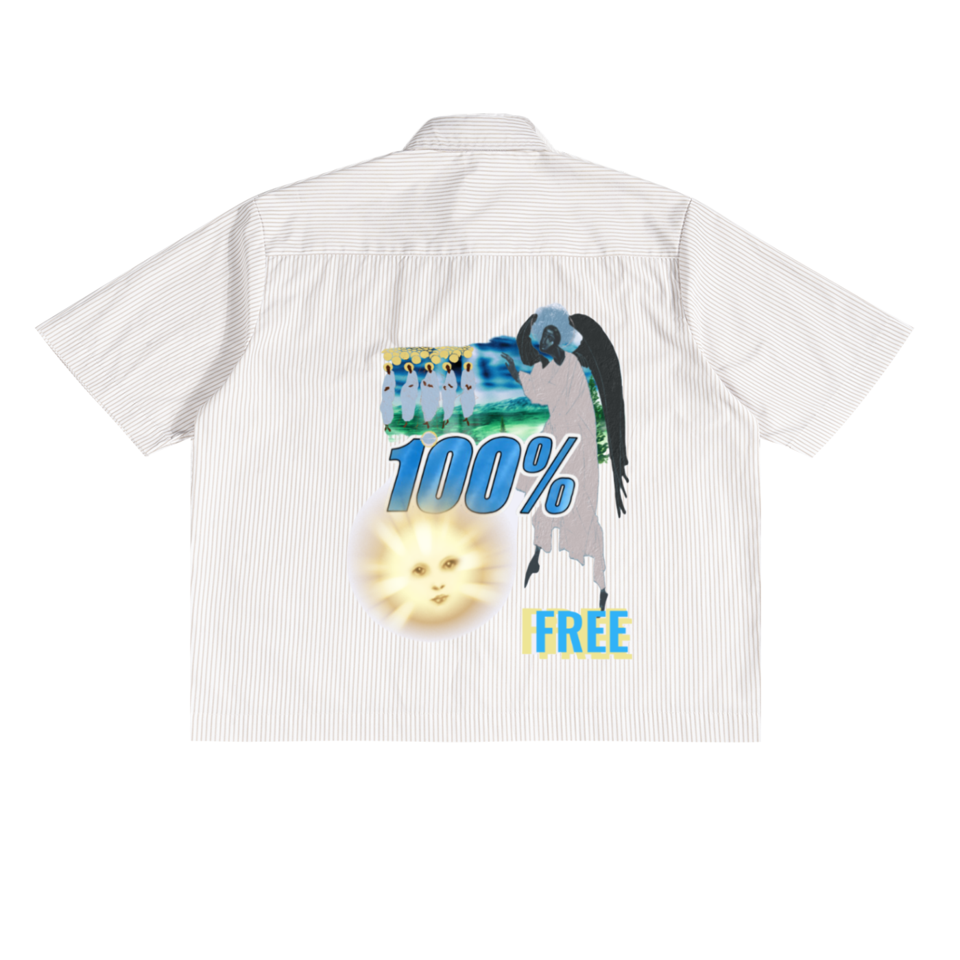 Oversized Vertical Stripe Boxy Shirt