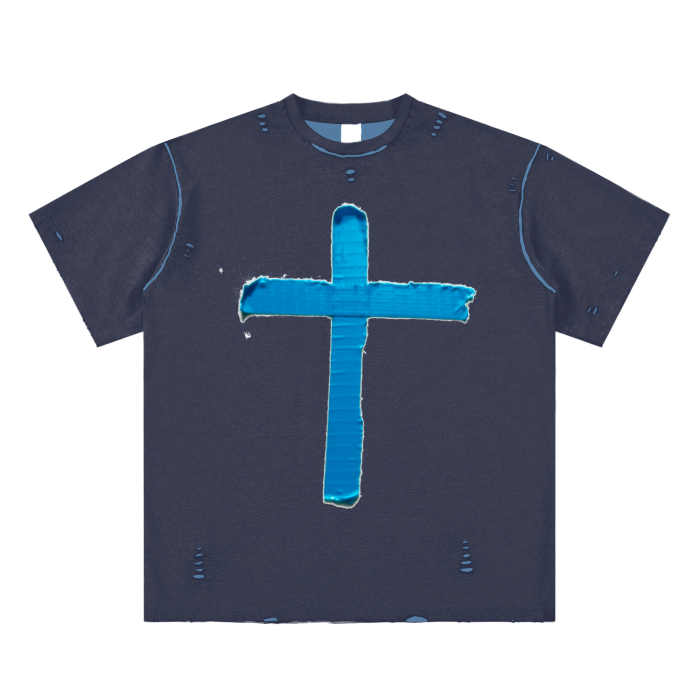 Hand-frayed Reversible T-shirt