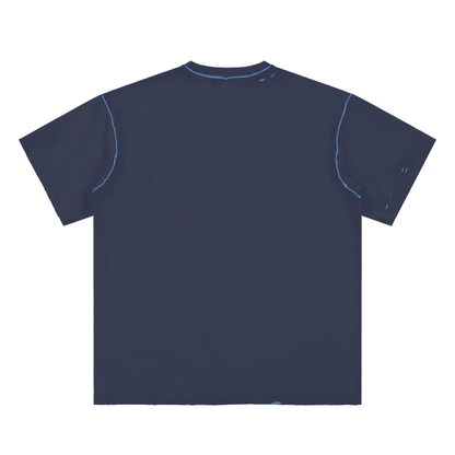 Hand-frayed Reversible T-shirt