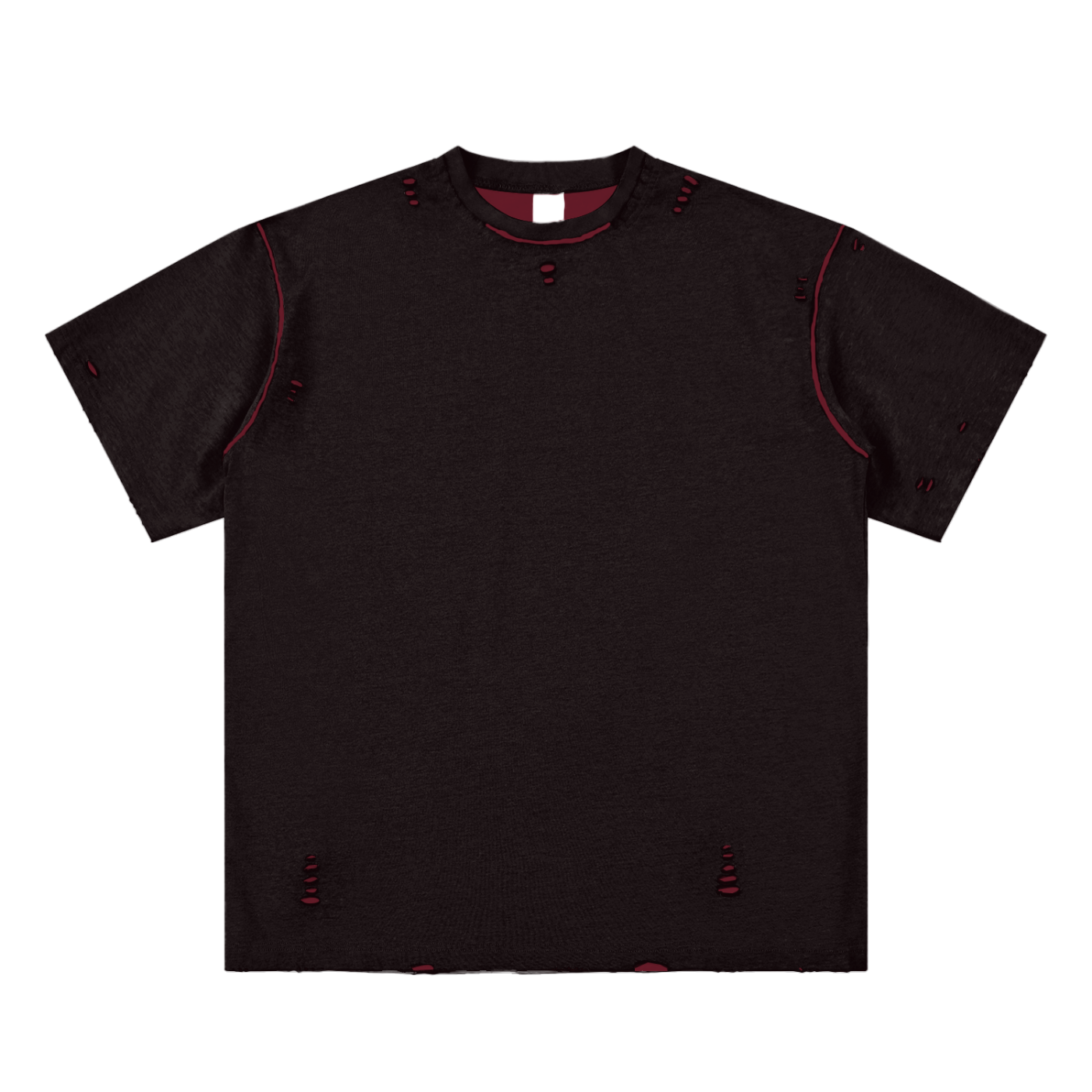 Hand-frayed Reversible T-shirt