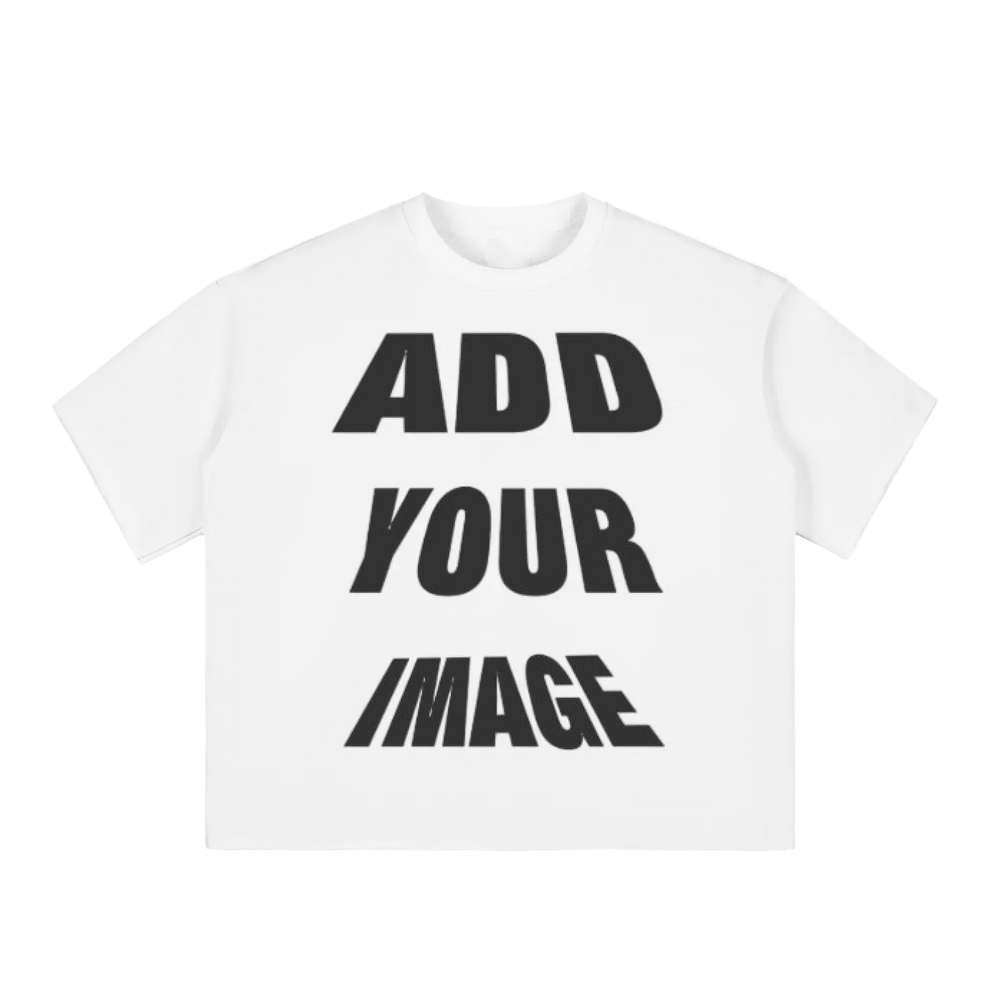 Boxy Half-Sleeve Raw-Edge T-Shirt