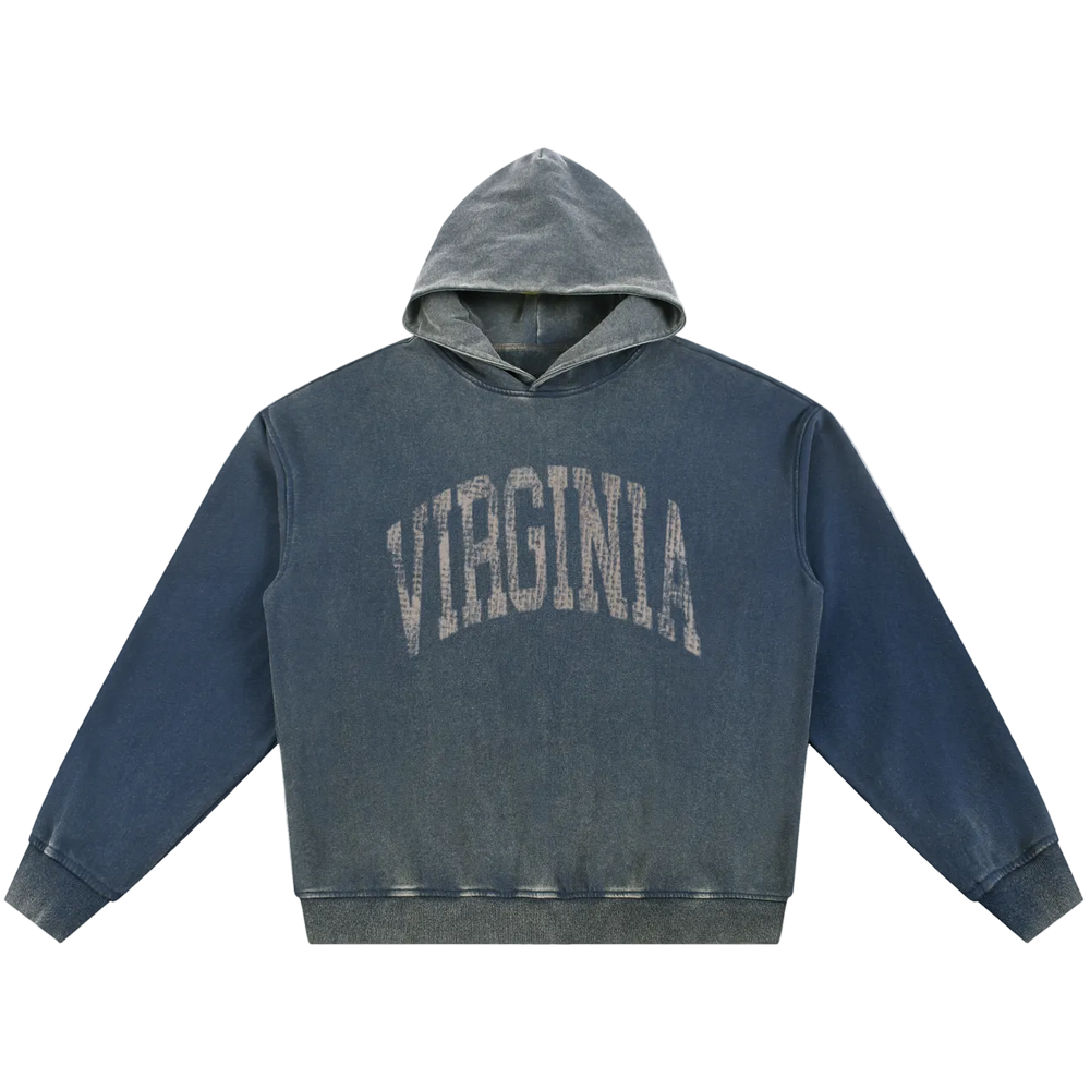 Vintage Washed Gradient Fleece Hoodie