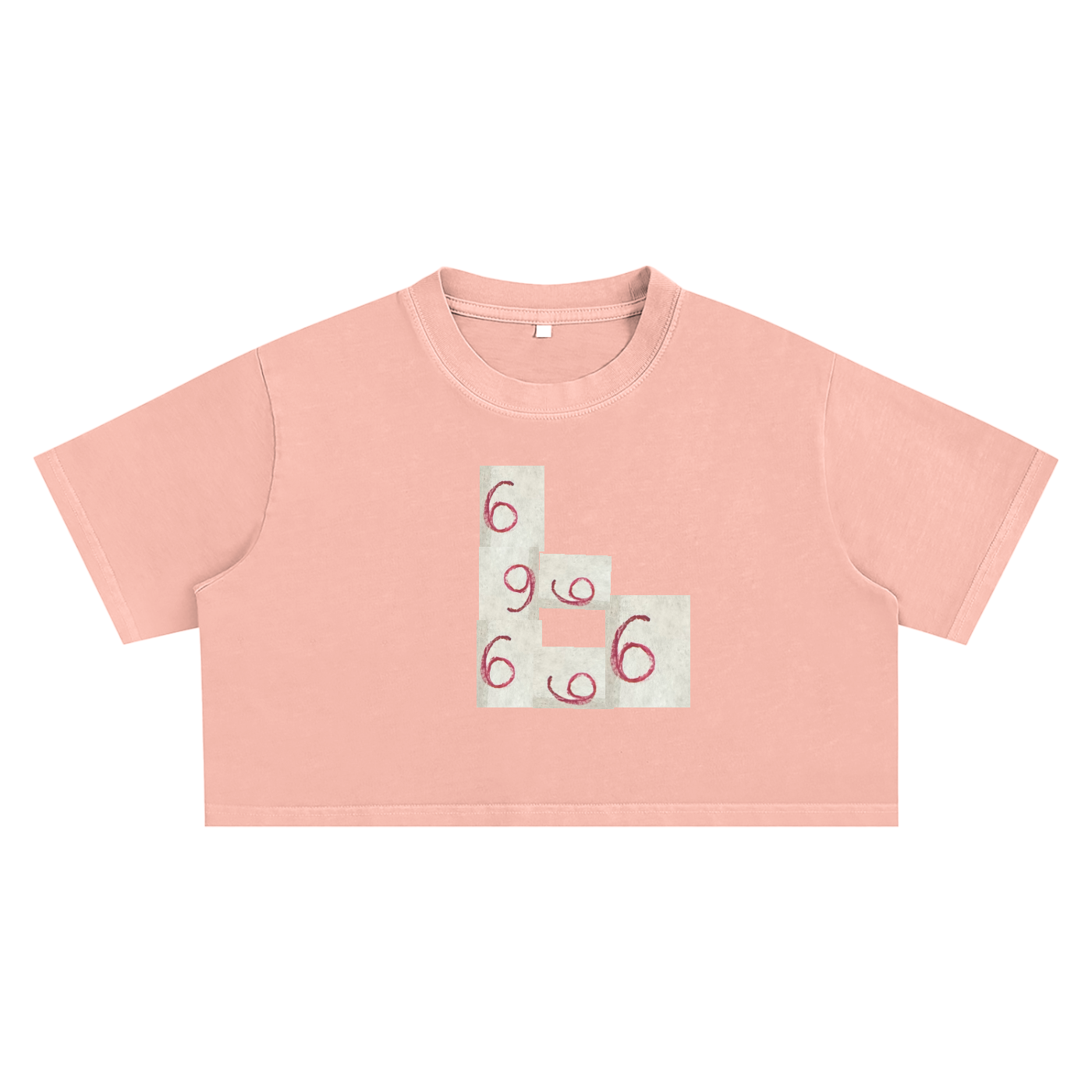 6-15b Snow Washed Crop Top