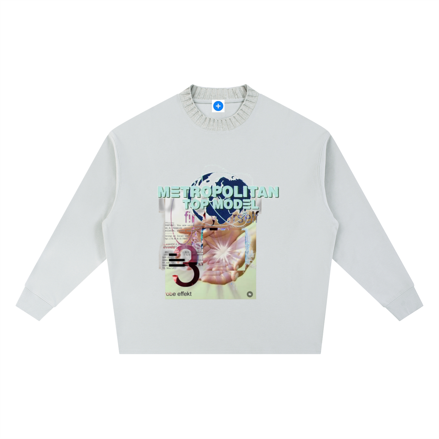 Knitted Round Neck Oversize Sweatshirt