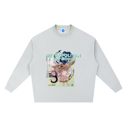 Knitted Round Neck Oversize Sweatshirt