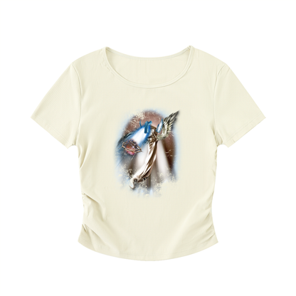 Ruched Bodycon Crop Top