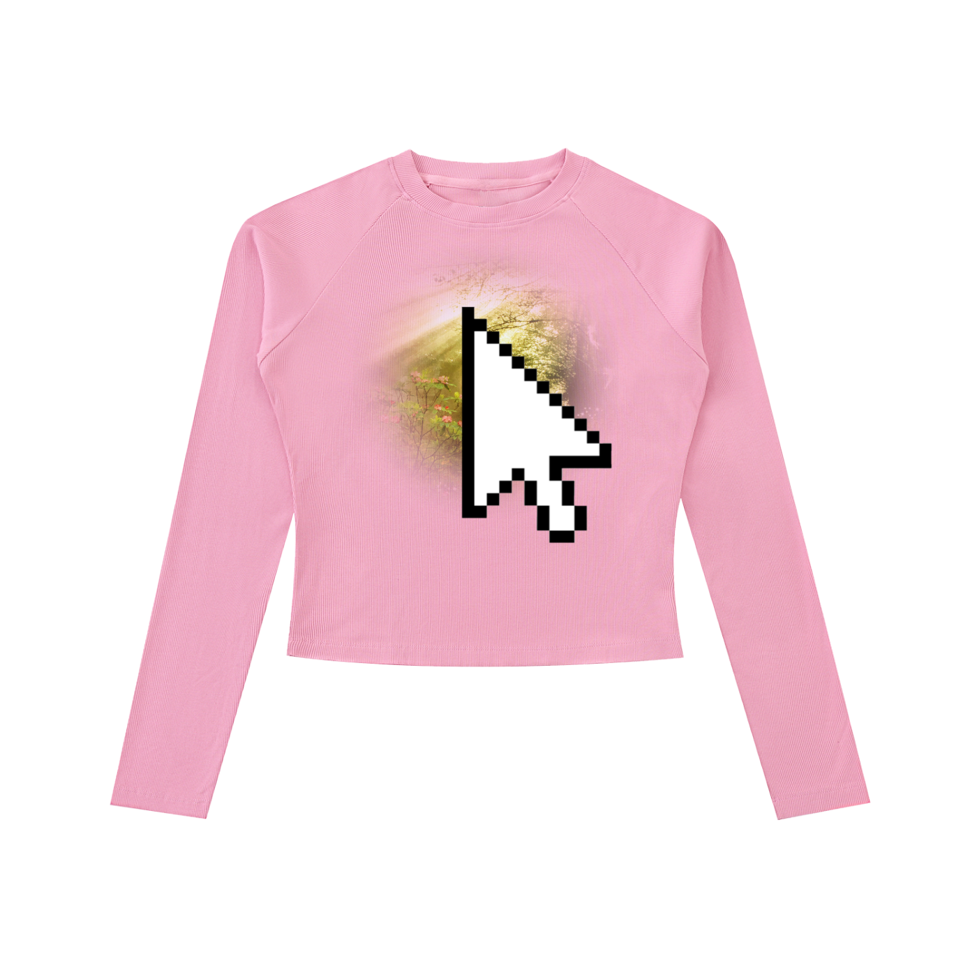 Dyed Washed Raglan Long Sleeve Slim T-Shirt